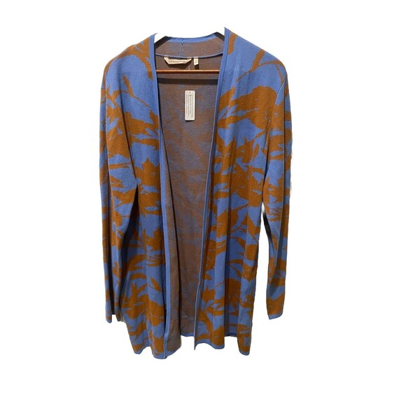 Soft Surroundings Open Front Cardigan Sz XL Blue Longline Royal Bay Cardi - Picture 2 of 7
